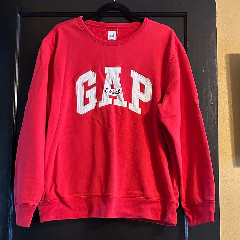 GAP Vibrant Red Crewneck Sweatshirt